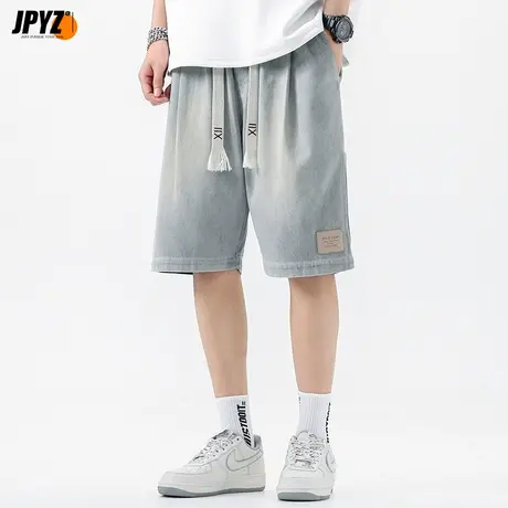 牛仔裤男士男装宽松直筒潮牌短裤休闲夏季五分裤2023新款百搭裤子商品大图