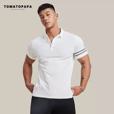 TOMATOPAPA夏装polo衫衬2023短袖男休闲翻领T恤保罗衫男休闲上衣商品大图