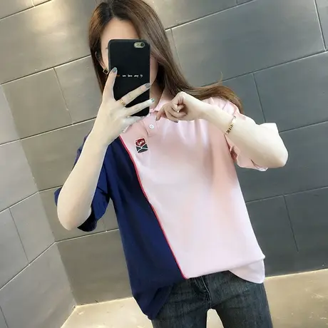 纯棉短袖T恤女装宽松2023年新款秋季洋气中长款设计感打底衫爆款商品大图