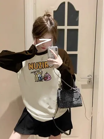 爆款美式复古长袖t恤女上衣夏薄款宽松设计感小众新款内搭打底衫商品大图