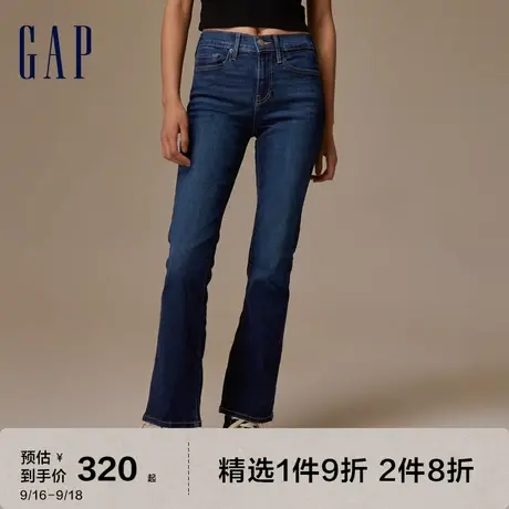 Gap女装秋季2023新款复古宽松喇叭裤牛仔裤739156潮流时尚长裤图片