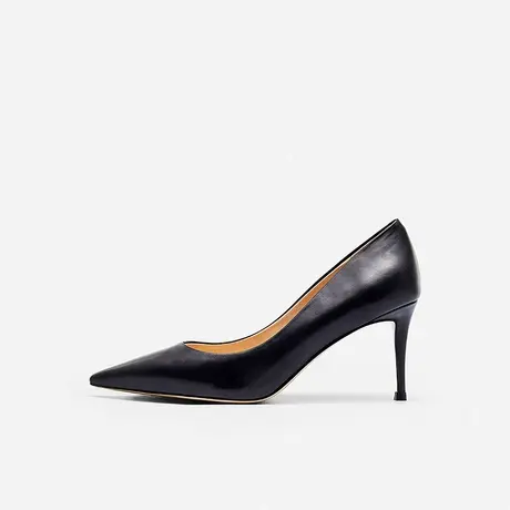 Nine West/玖熙2022年秋冬新款高跟鞋简约风细跟浅口纯色尖头女鞋商品大图