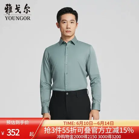 【商场同款】雅戈尔男士长袖衬衫春秋新款官方商务休闲长袖衬衫男商品大图