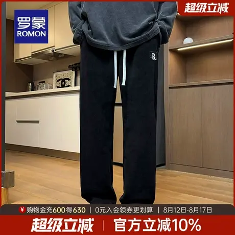 【博奥绒】罗蒙男士时尚百搭休闲裤2025秋季新款户外运动直筒裤男商品大图