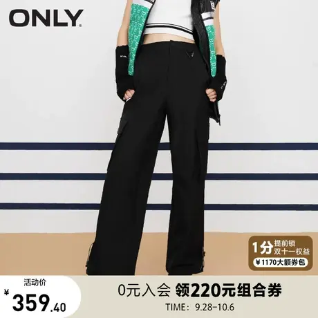 ONLY奥莱夏季时尚抽绳裤脚设计宽松阔腿休闲裤女商品大图