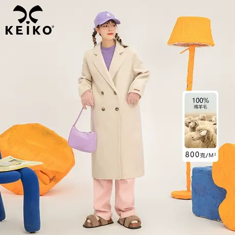 韩范显瘦双面羊毛呢大衣女中长款2022冬季新款高端西装呢子外套商品大图