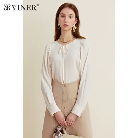 【醋酸系列】YINER音儿女装春季时尚气质通勤三醋酸衬衫商品大图