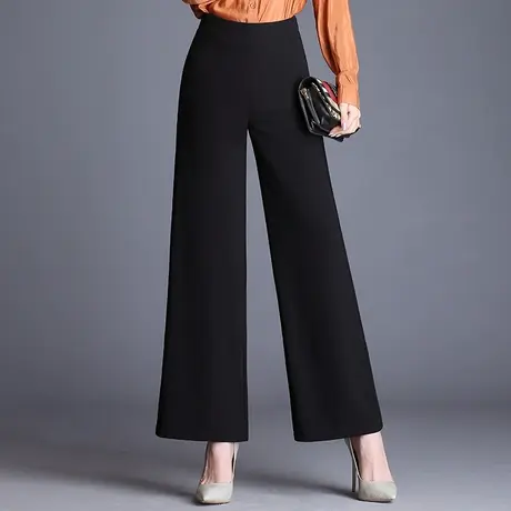 垂感阔腿裤女2024春秋新款高腰宽松大码直筒长裤休闲裤西装裤薄款商品大图