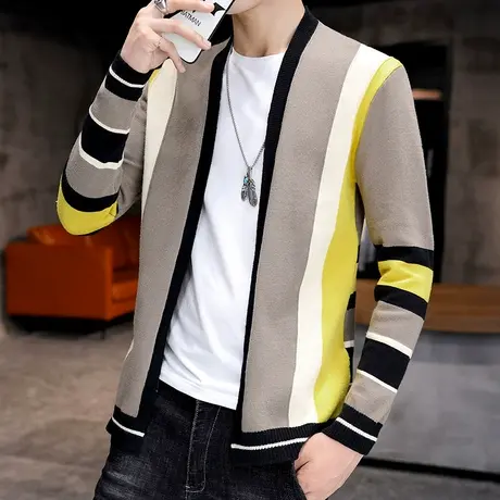 春秋季针织衫外套男士韩版开衫毛衣ins潮流帅气披风秋装上衣夹克商品大图