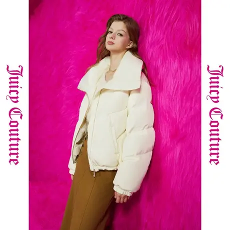 Juicy Couture橘滋女装新款上衣外套云端漫步刺绣大云朵领羽绒服商品大图