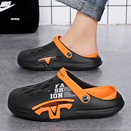 雨鞋男款夏季雨凉鞋钓鱼水鞋厨房工鞋防滑涉水鞋户外防水鞋子男士商品大图