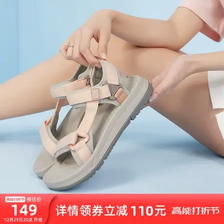 骆驼女鞋2023夏季新款运动凉鞋女款透气耐磨魔术贴轻便休闲沙滩鞋商品大图