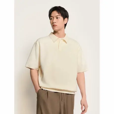 TRENDIANO涤棉短袖POLO衫男士POLO领T恤1ST2020920商品大图
