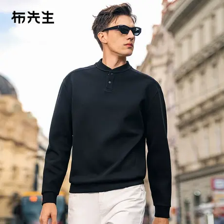 MrBu布先生廓形棒球领卫衣秋季潮流字母亲肤男士长袖PT15611商品大图