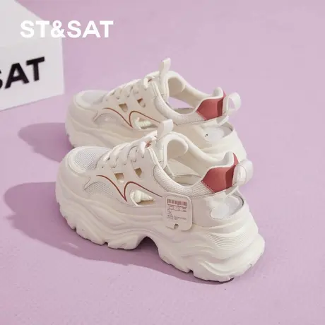St&Sat/星期六厚底凉鞋包头运动女夏季增高镂空女款外穿老爹鞋图片