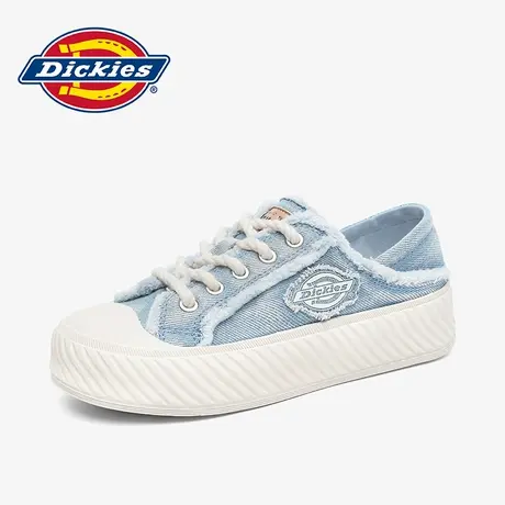 Dickies帆布鞋男2025夏季透气小白鞋女一脚蹬半拖鞋厚底休闲鞋男商品大图