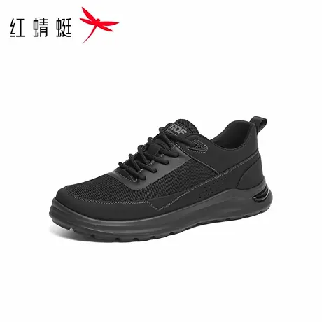 红蜻蜓休闲运动鞋男2026春季新款厚底系带休闲鞋透气运动跑步鞋商品大图