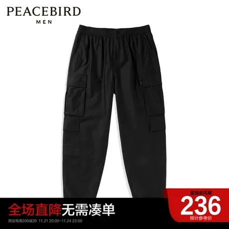 太平鸟男装奥莱 休闲大口袋工装裤图片