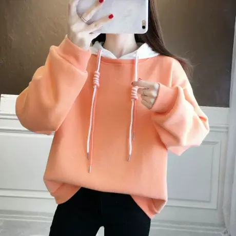 卫衣女春秋季韩版宽松bf慵懒风开春薄款ins初春百搭早春装外套潮图片