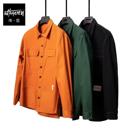 伟臣潮牌大码男装春季新品男士牛仔夹克胖子加肥加大宽松水洗外套商品大图