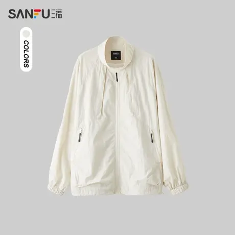 三福2024春季男士户外分割夹克 时尚休闲宽松翻领外套男482531商品大图