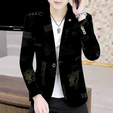 春季小西装男士韩版潮流时尚休闲西服外套青年痞帅气个性男装上衣图片