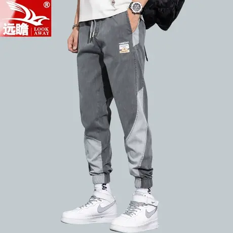 男士薄款休闲裤男夏季束脚宽松直筒长裤修身潮牌弹力夏天裤子男款商品大图