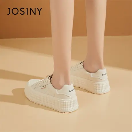 Josiny/卓诗尼小白鞋女2024春季百搭新款厚底老爹运动休闲板鞋子商品大图