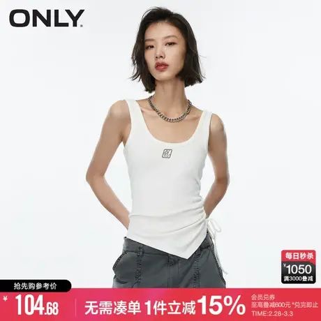 ONLY秋季时尚潮酷百搭字母不规则背心T恤女|123203005商品大图