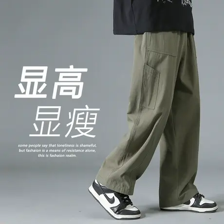 伞兵工装裤子男款夏季薄款宽松休闲裤男士潮牌机能风运动阔腿长裤商品大图