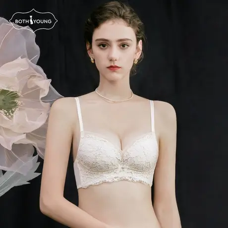 宝诗嫣法式内衣女小胸聚拢收副乳防下垂上托文胸无钢圈胸罩不空杯图片
