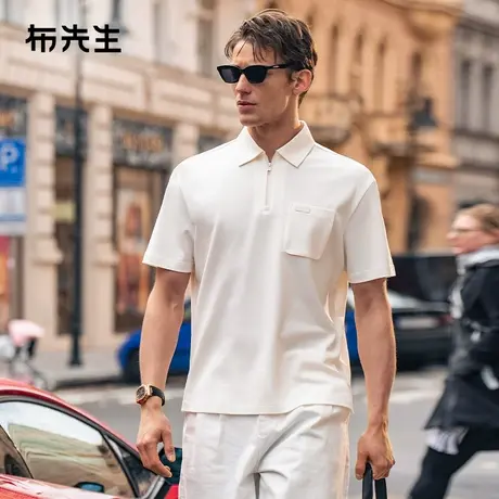 MrBu布先生廓形珠地肌理时尚男款t恤2025夏立体贴袋男短袖ET16220商品大图