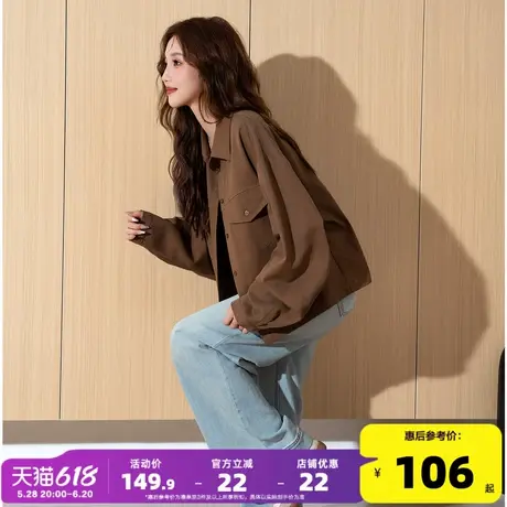 唐狮2025年秋季新款衬衫外套女短款复古独特超好看美拉德小个子图片