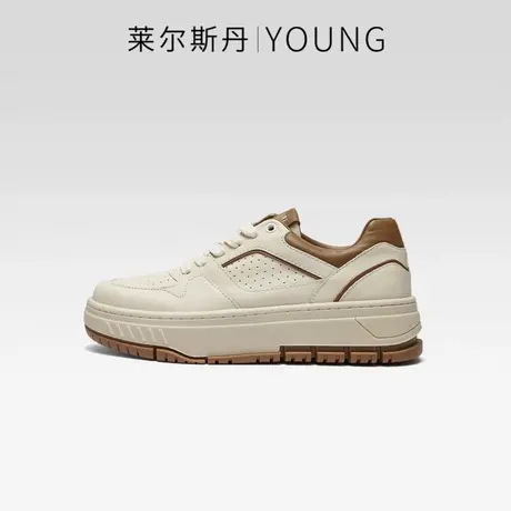 莱尔斯丹2023秋季新款Y系列时尚休闲拼色厚底低帮女板鞋4T39601商品大图