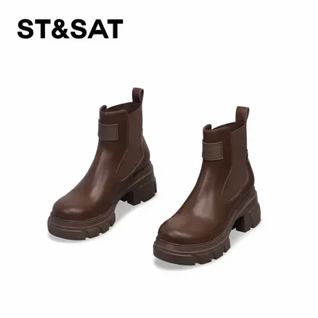 星期六 复古增高英伦风切尔西靴女秋冬时装靴小个子必选休闲短靴商品大图