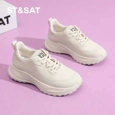 St&Sat/星期六大码运动女鞋秋季新款厚底休闲轻便阿甘老爹鞋百搭商品大图
