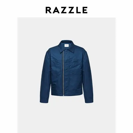 RAZZLE 地素奥莱男装夹克短外套春季蓝色结构休闲外套图片