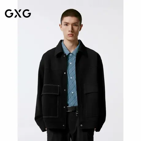 GXG男装 华夫格肌理明线夹克外套男24年秋品G24X213052图片