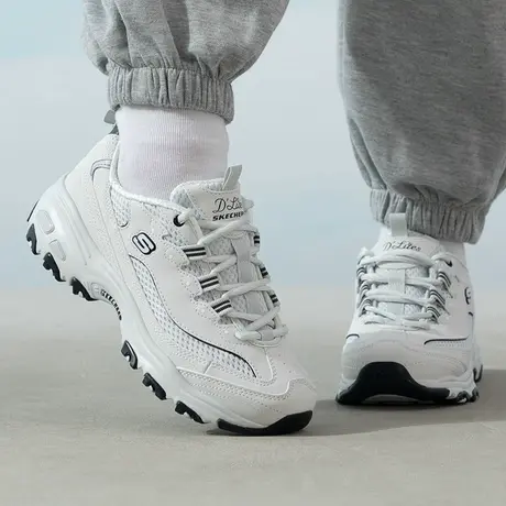 Skechers斯凯奇休闲鞋女鞋2025夏季新款复古潮流简约透气运动鞋商品大图
