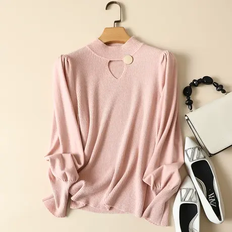 半高领毛衣打底衫女春装2023年新款内搭长袖上衣洋气爆款针织衫女商品大图