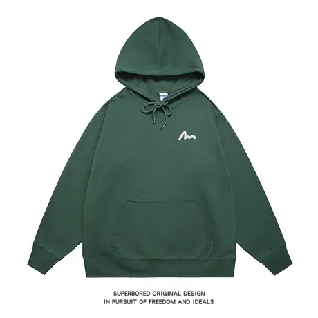 秋冬日系复古简约几何字母印花连帽卫衣男宽松休闲上衣情侣装帽衫商品大图