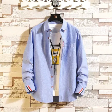 12青少年13岁初中学生14大童男孩15薄款长袖衬衫16春季韩版衬衣潮商品大图