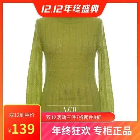 季候风针织衫 针织镂空堆堆领修身显身材弹力毛衣0643TA310图片