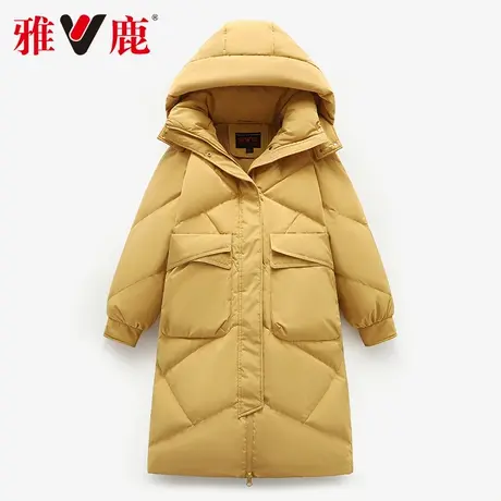 V/雅鹿2023年新款反季女装加厚中长款宽松冬季羽绒服女士保暖外套商品大图