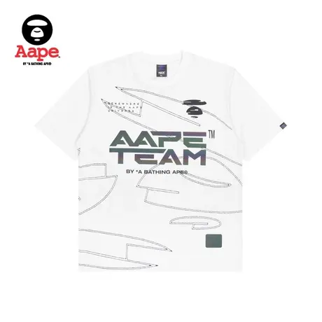 Aape旗舰店男装春夏猿颜简约印花休闲潮流短袖T恤0855XXI商品大图