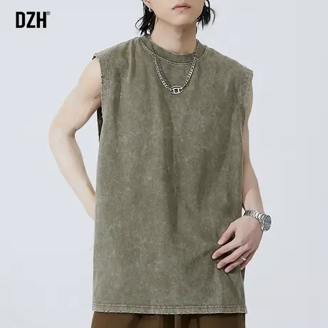 青少年坎肩篮球背心男美式无袖上衣2023新款夏季运动健身t恤薄款商品大图