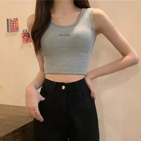 无袖背心女西装内搭紧身春秋打底外穿夏季法式复古设计感小众吊带图片