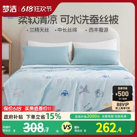 梦洁宝贝小凉皮儿童蚕丝被天丝夏凉被2025新品可水洗夏被空调被商品大图