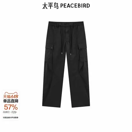 【商场同款】太平鸟男装 户外舒柔特面料工装休闲裤 B2GLE3Z12图片