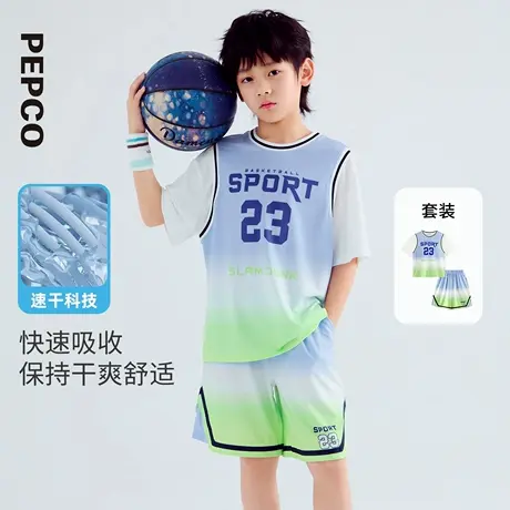小猪班纳童装2025夏装新款儿童上衣裤子两件套中大童男童套装男孩图片